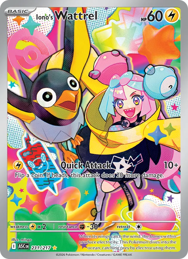 Iono's Wattrel #231 – Ascended Heroes card