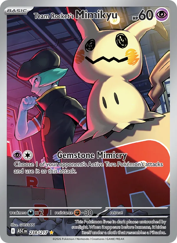 Team Rocket's Mimikyu #238 – Ascended Heroes card