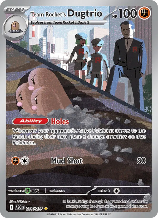 Team Rocket's Dugtrio #239 – Ascended Heroes card
