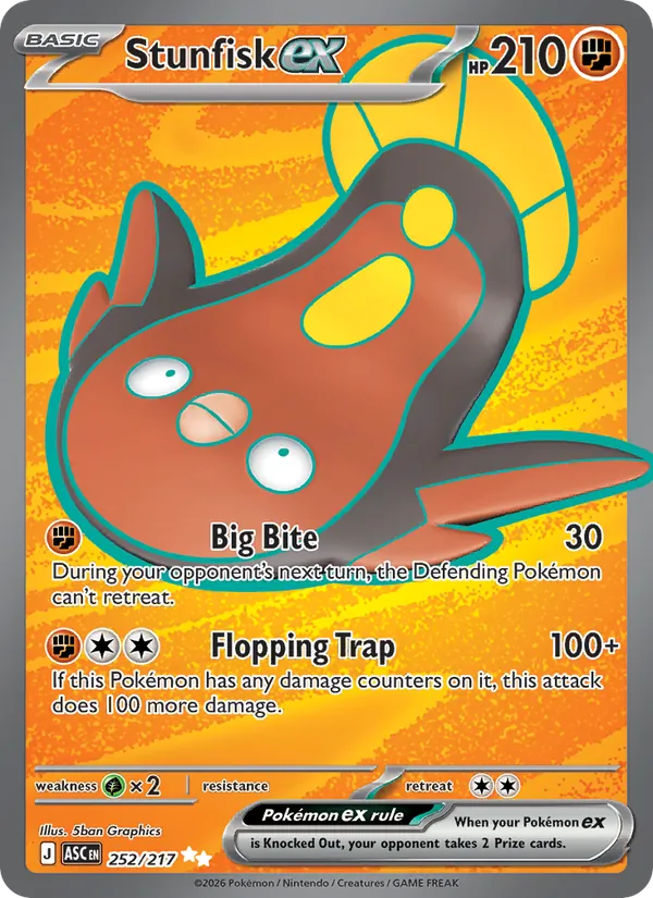 Stunfisk ex #252 – Ascended Heroes card