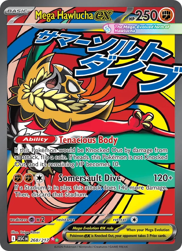 Mega Hawlucha ex #268 – Ascended Heroes card