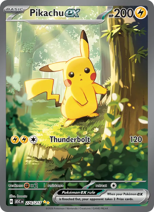 Pikachu ex #276 – Ascended Heroes card
