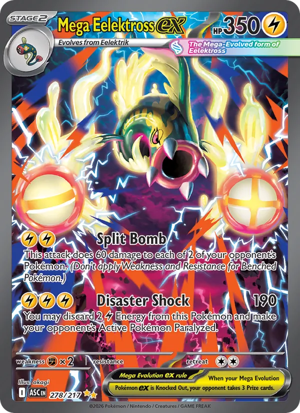 Mega Eelektross ex #278 – Ascended Heroes card