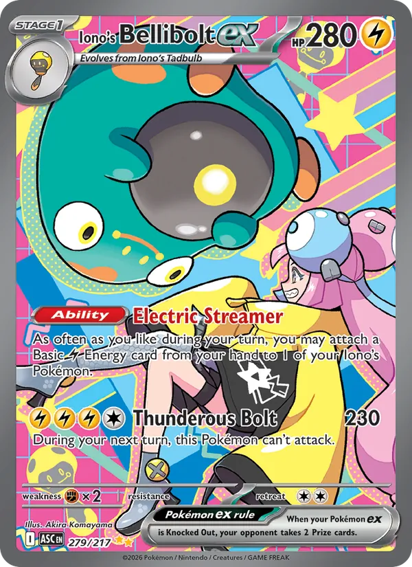 Iono's Bellibolt ex #279 – Ascended Heroes card