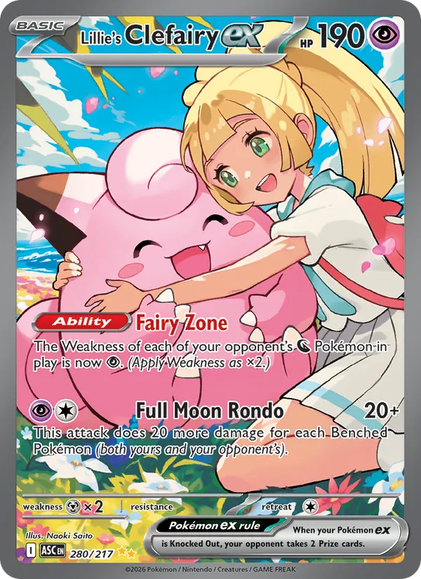 Lillie's Clefairy ex #280 – Ascended Heroes card