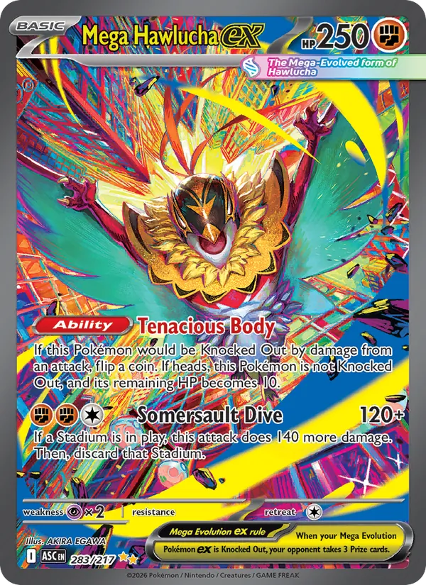 Mega Hawlucha ex #283 – Ascended Heroes card