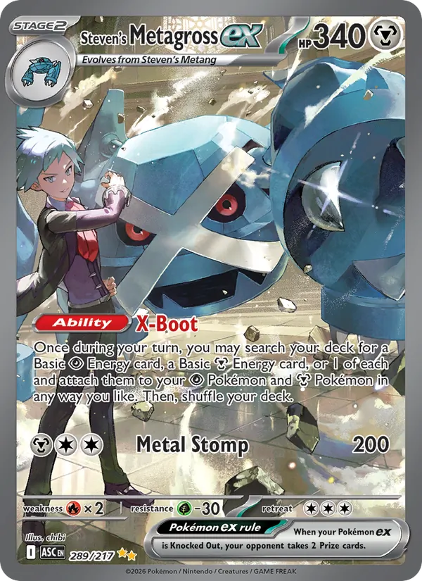 Steven's Metagross ex #289 – Ascended Heroes card