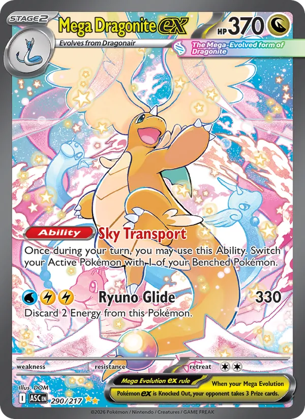 Mega Dragonite ex #290 – Ascended Heroes card