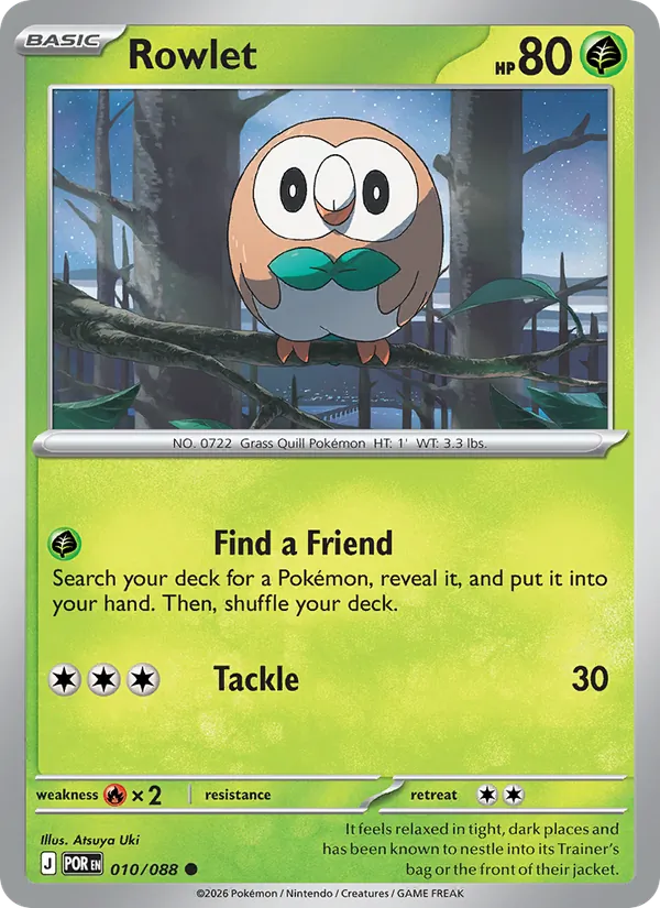 Rowlet #010 – Perfect Order card