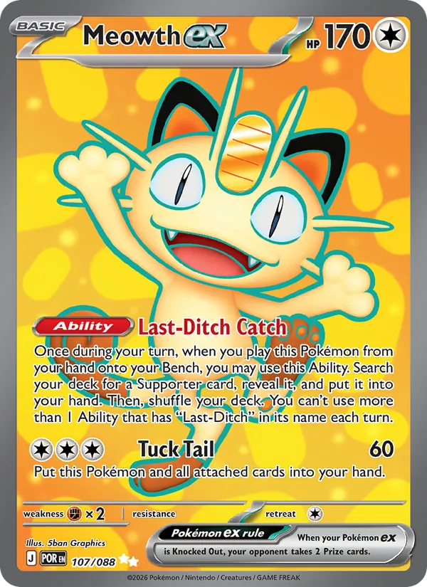 Meowth ex #107 – Perfect Order card