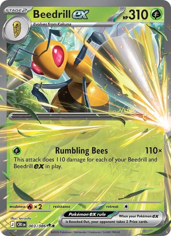 Beedrill ex #003 – Chaos Rising card