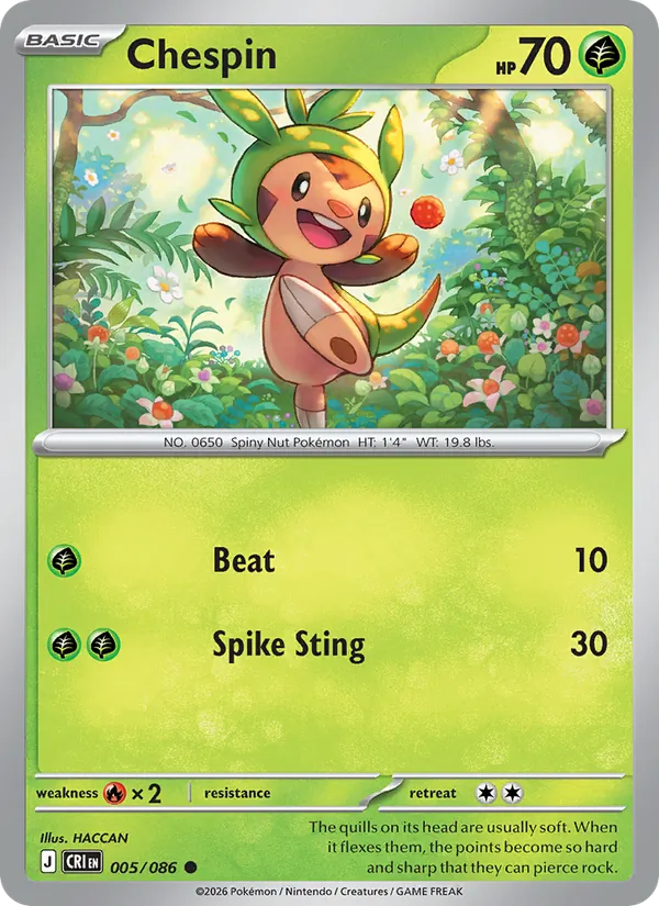 Chespin #005 – Chaos Rising card