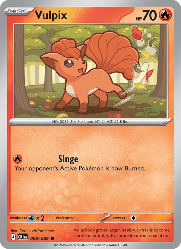 Vulpix #008 – Chaos Rising card