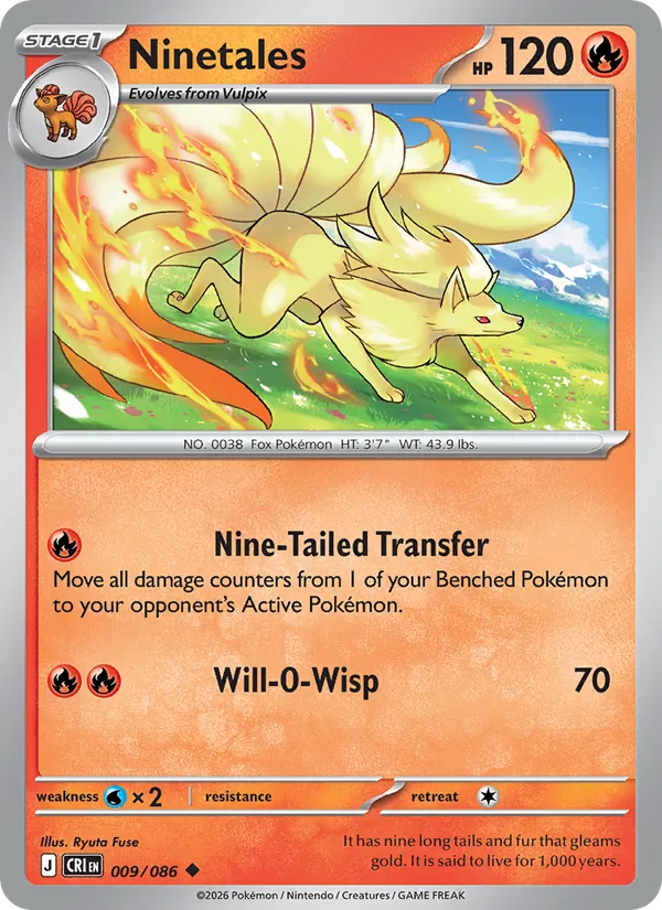 Ninetales #009 – Chaos Rising card