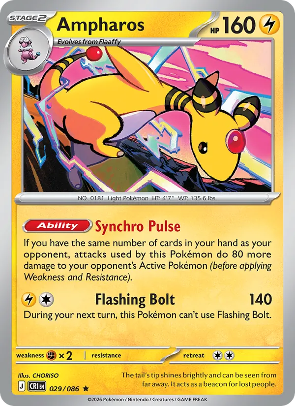 Ampharos #029 – Chaos Rising card