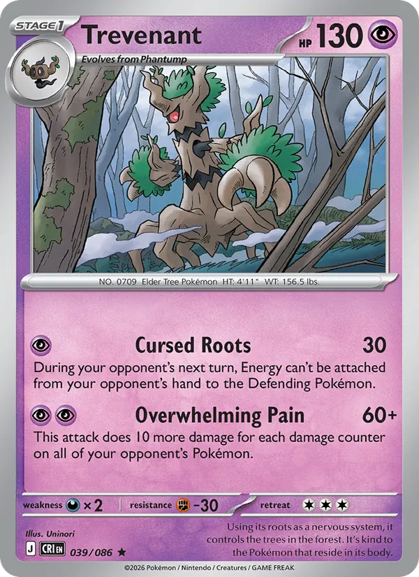 Trevenant #039 – Chaos Rising card
