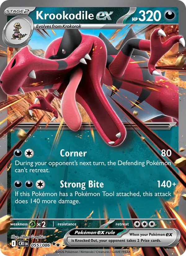 Krookodile ex #055 – Chaos Rising card