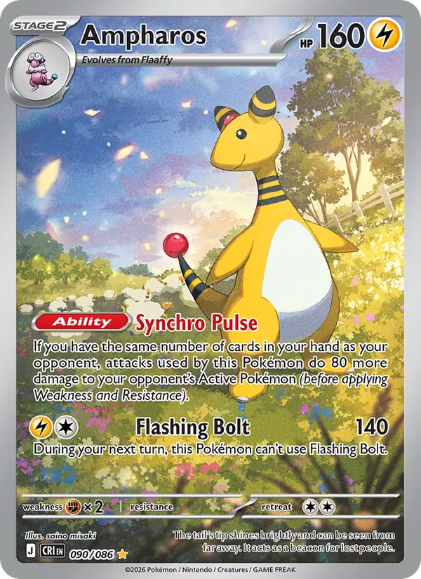 Ampharos #090 – Chaos Rising card