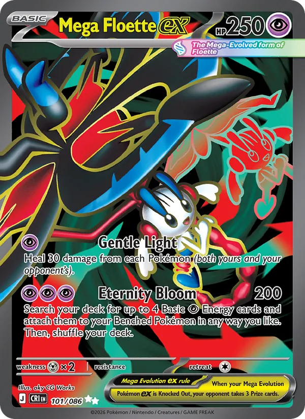 Mega Floette ex #101 – Chaos Rising card