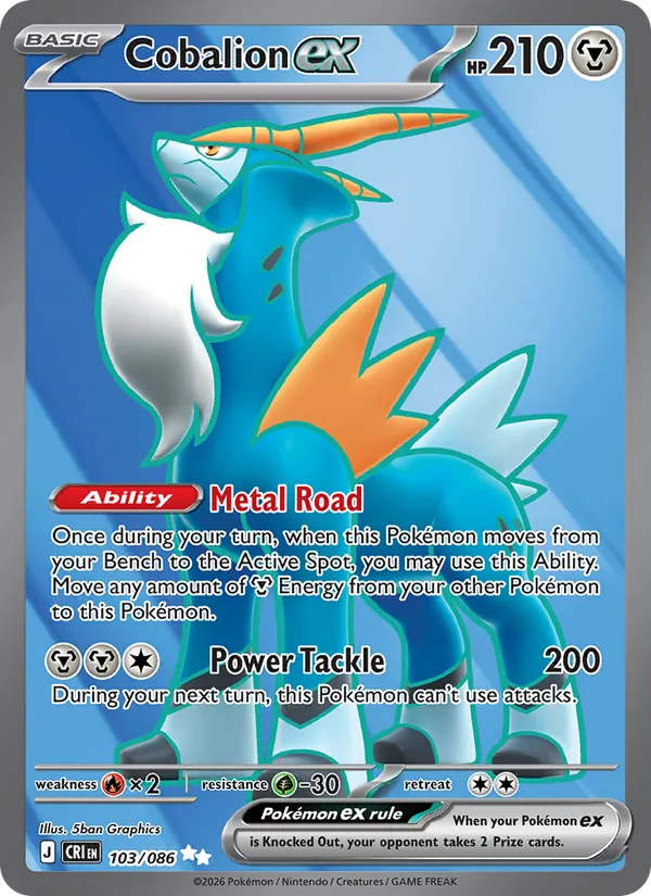 Cobalion ex #103 – Chaos Rising card