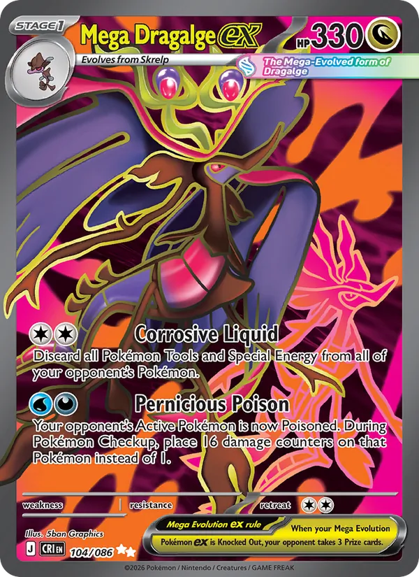Mega Dragalge ex #104 – Chaos Rising card