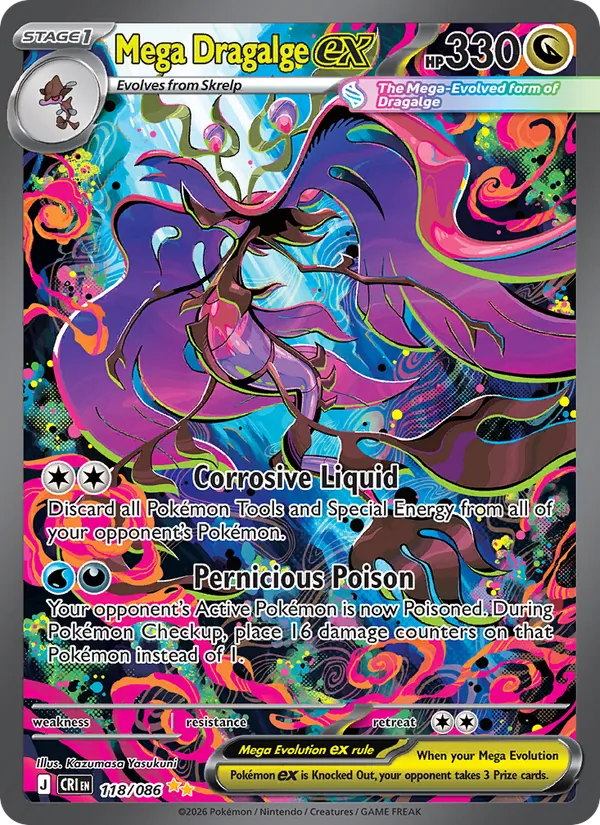 Mega Dragalge ex #118 – Chaos Rising card