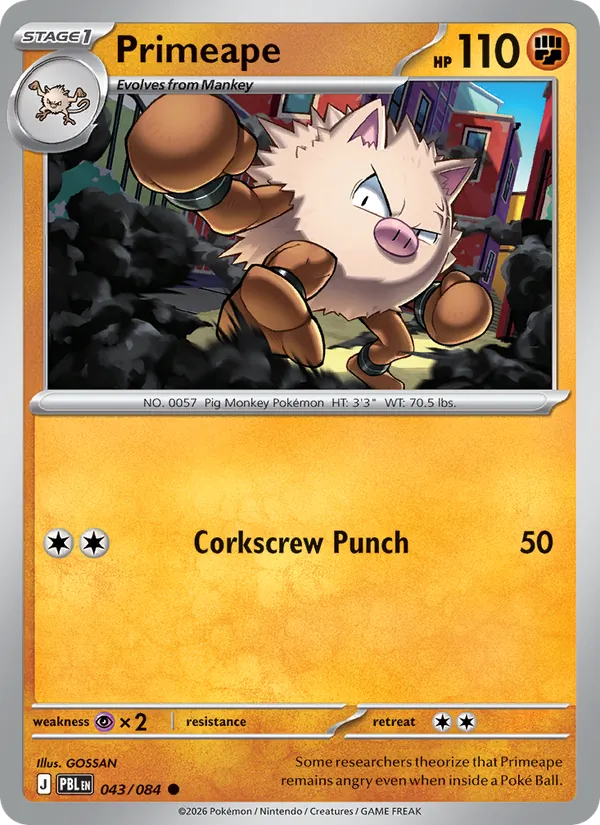 Primeape #043 – Pitch Black card