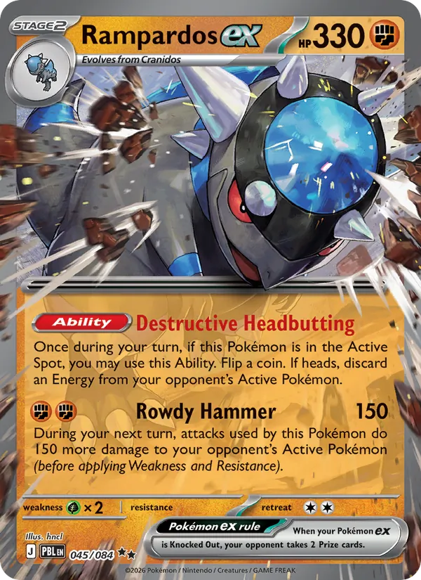 Rampardos ex #045 – Pitch Black card