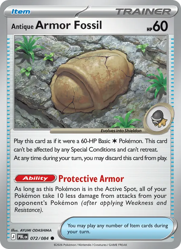 Antique Armor Fossil #072 – Pitch Black card
