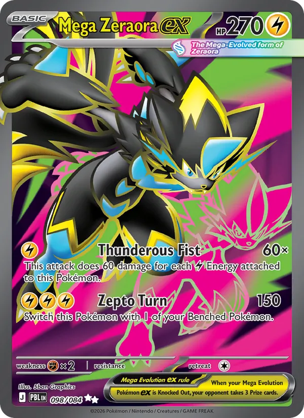 Mega Zeraora ex #098 – Pitch Black card
