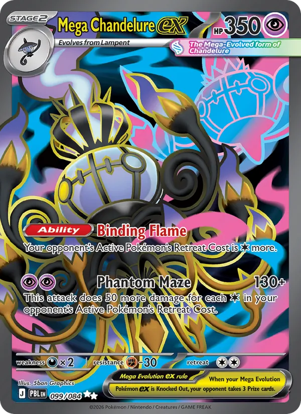 Mega Chandelure ex #099 – Pitch Black card
