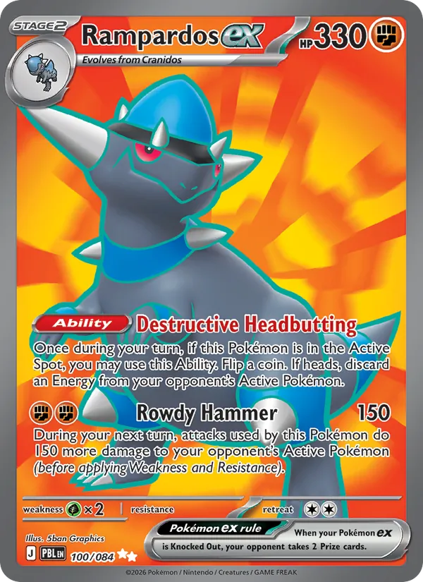 Rampardos ex #100 – Pitch Black card