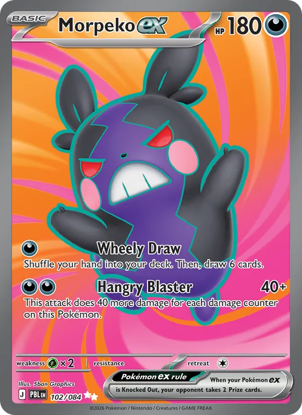 Morpeko ex #102 – Pitch Black card