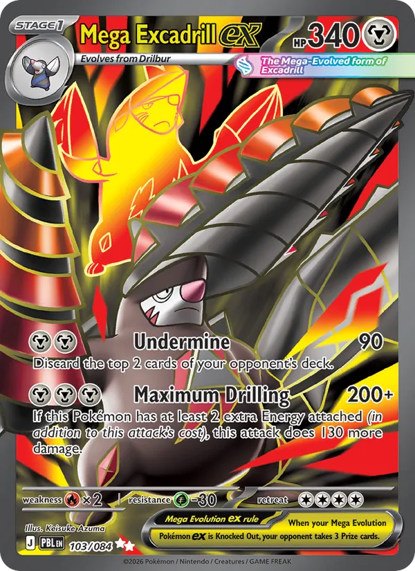 Mega Excadrill ex #103 – Pitch Black card