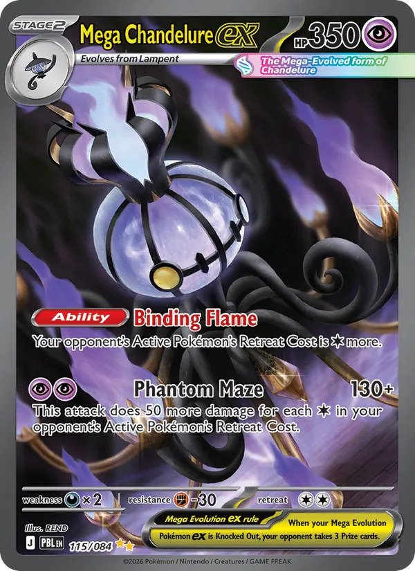 Mega Chandelure ex #115 – Pitch Black card