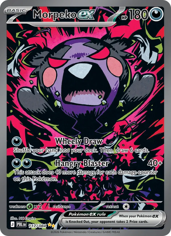 Morpeko ex #117 – Pitch Black card