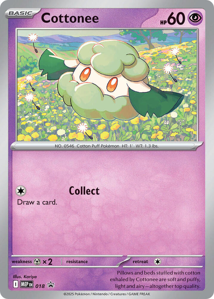 Cottonee #018 – MEP Black Star Promos card