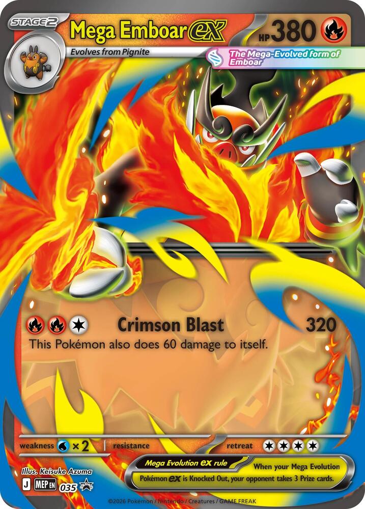 Mega Emboar ex #035 – MEP Black Star Promos card