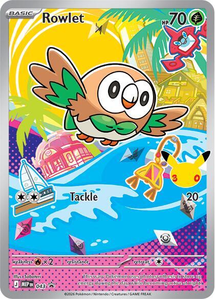 Rowlet #043 – MEP Black Star Promos card