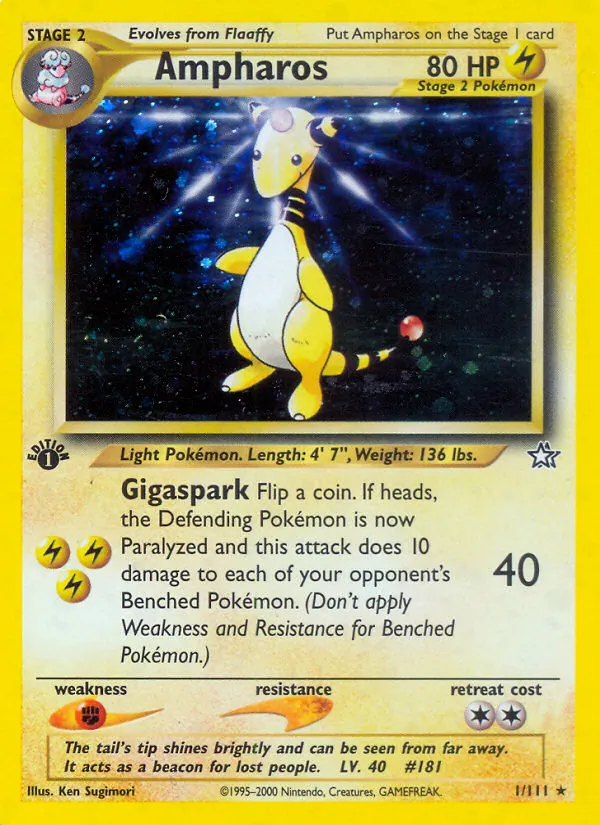 Ampharos #1 – Neo Genesis card