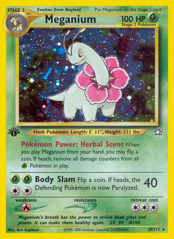 Meganium #10 – Neo Genesis card