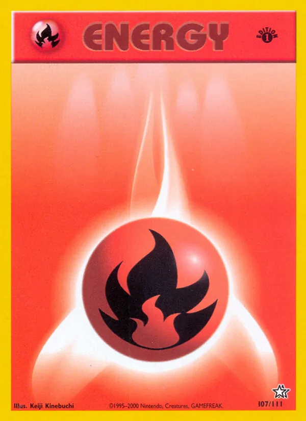 Fire Energy #107 – Neo Genesis card