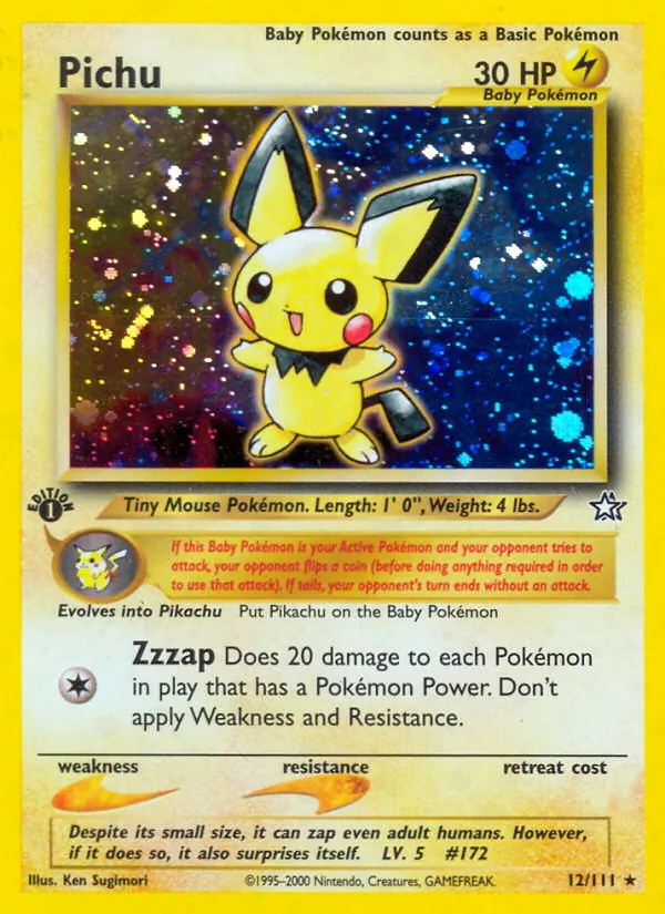 Pichu #12 – Neo Genesis card