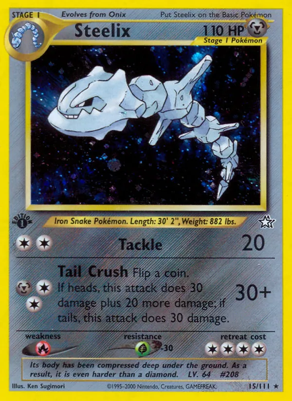 Steelix #15 – Neo Genesis card