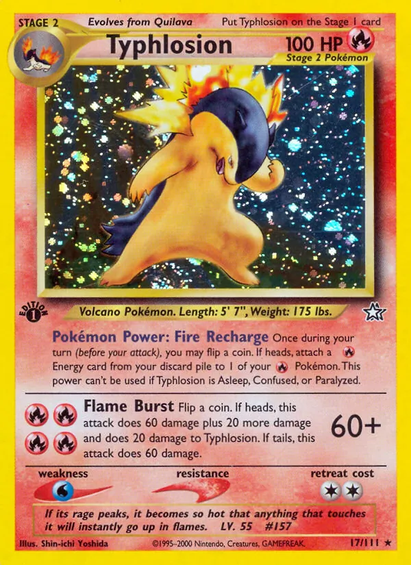Typhlosion #17 – Neo Genesis card
