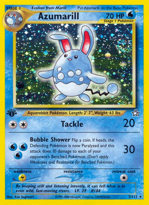 Azumarill #2 – Neo Genesis card