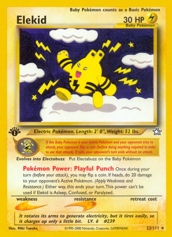 Elekid #22 – Neo Genesis card