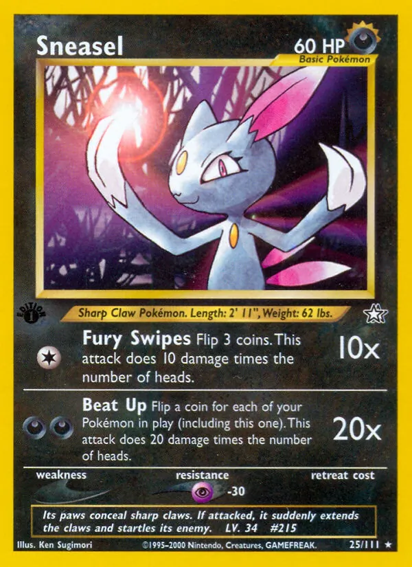 Sneasel #25 – Neo Genesis card