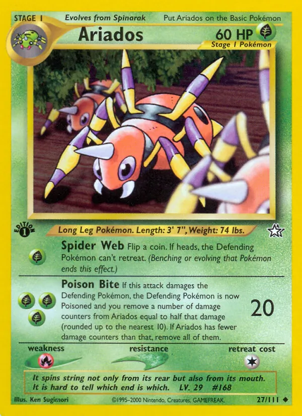Ariados #27 – Neo Genesis card