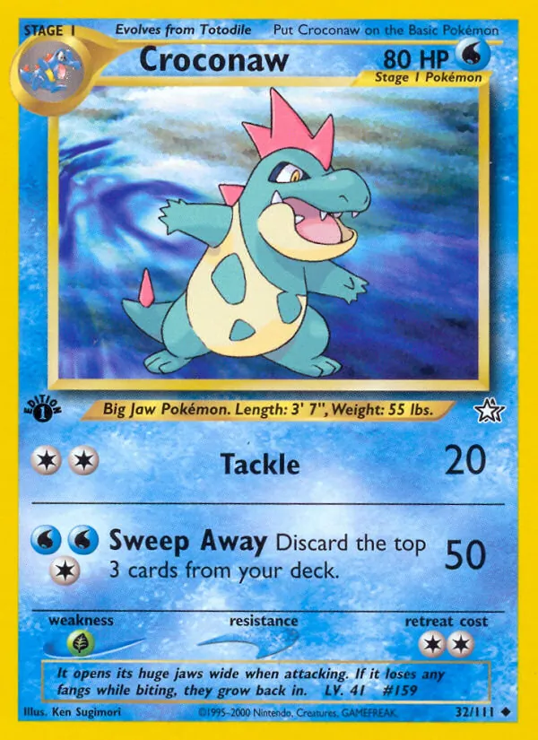 Croconaw #32 – Neo Genesis card